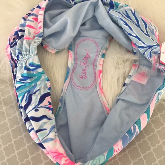 Lilly Pulitzer Lagoon sarong hipster bikini - Picture 7 of 8